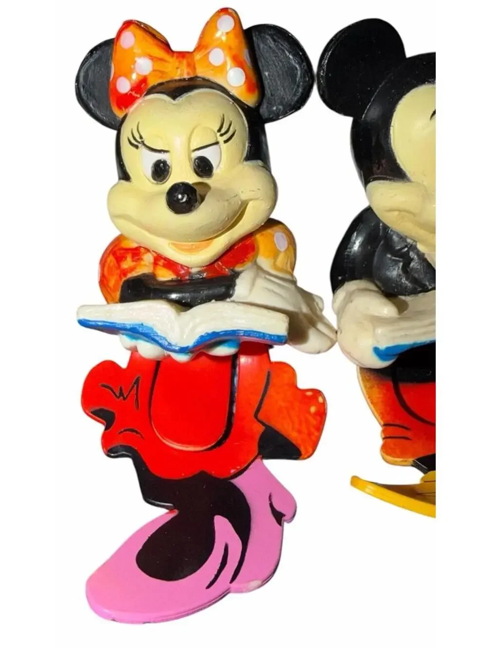 Lot of 2 Vintage 1990s Disney Mickey & MINNIE MOUSE 3-D Bookmarks by Applause